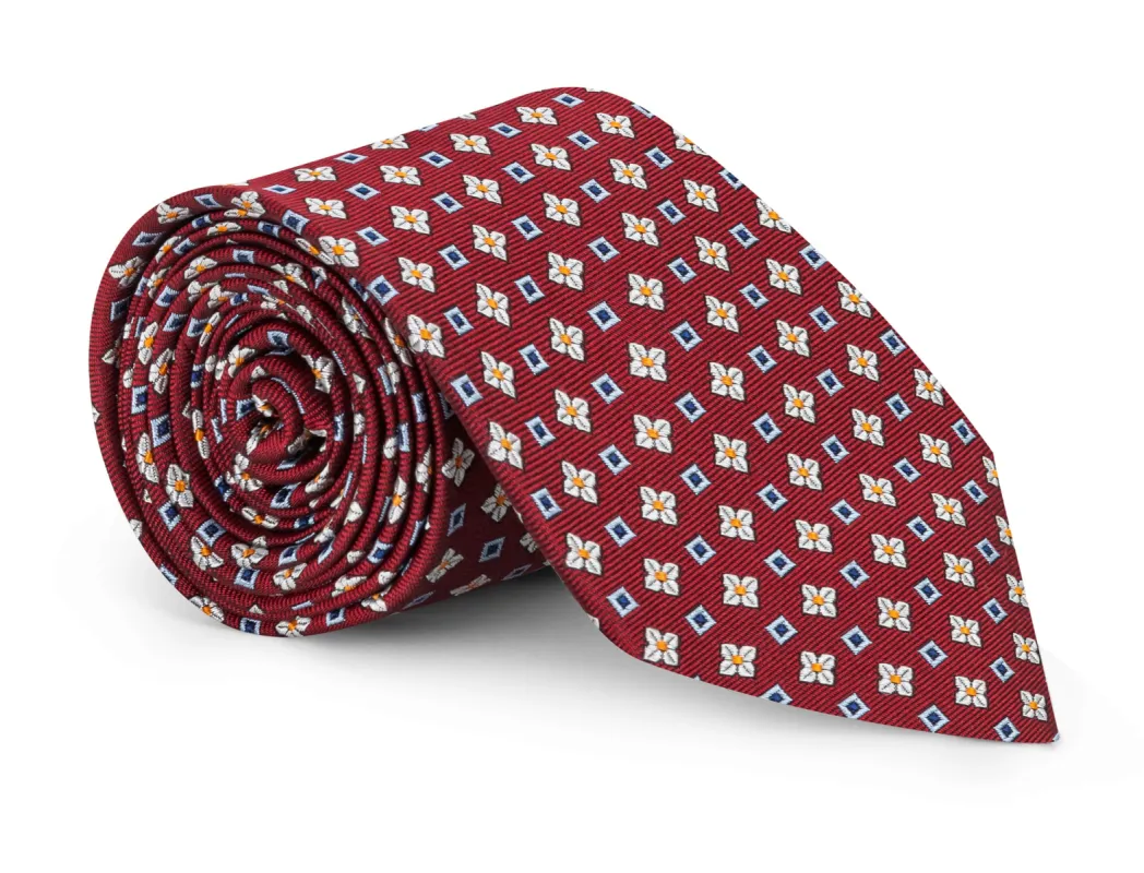 Keap Red Foulard Tie sold by Mountain & Sackett