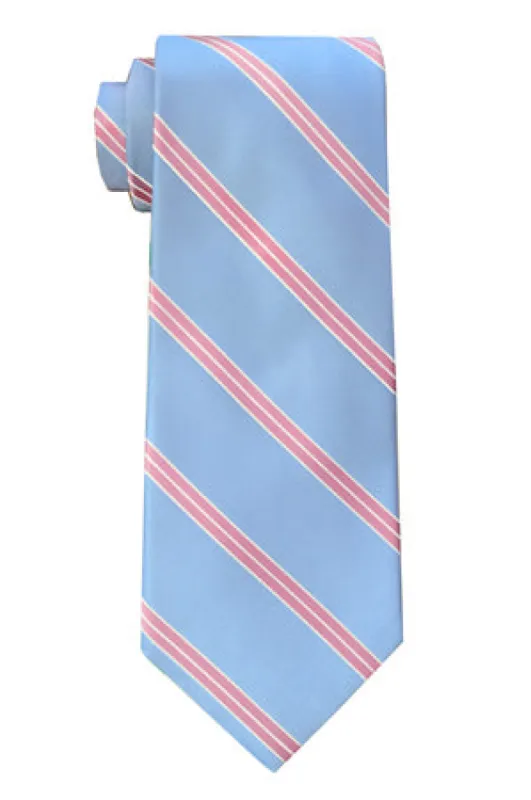 Waverly Striped Blue Tie sold by Mountain & Sackett