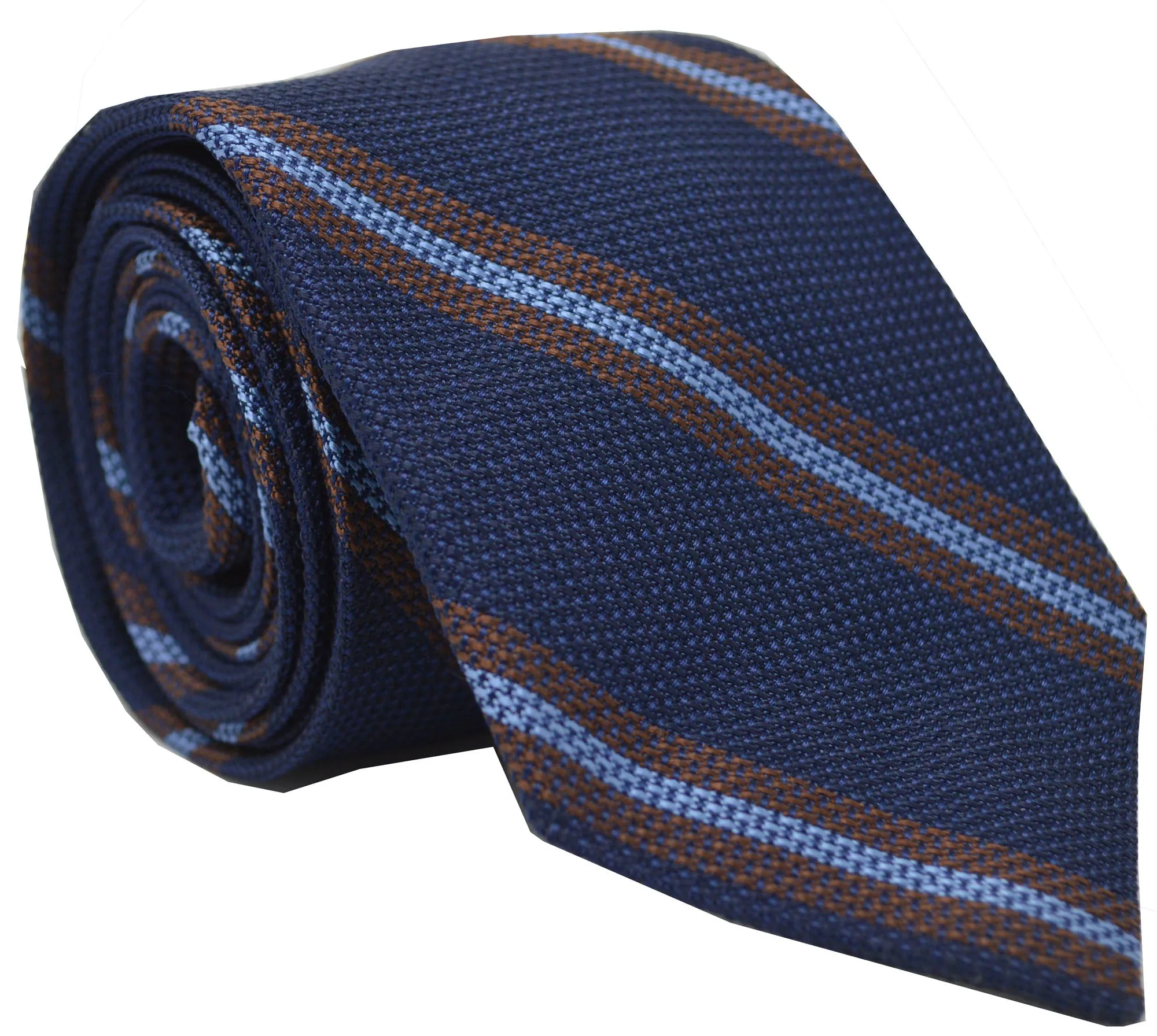 Parsons Grenadine Stripe Tie Navy sold by Mountain & Sackett