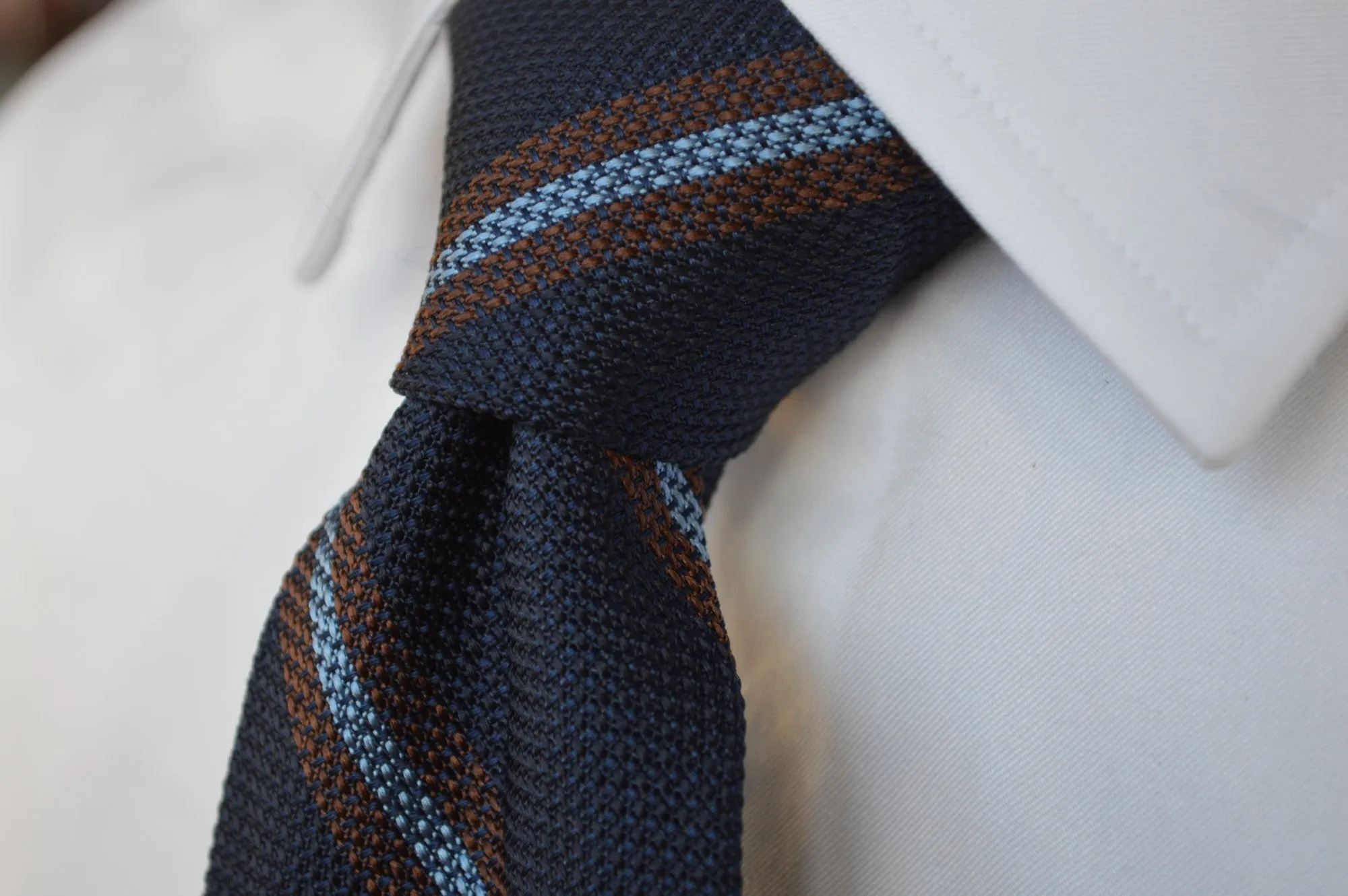 Parsons Grenadine Stripe Tie Navy sold by Mountain & Sackett product image thumbnail 2