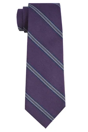 Crosby Stripe Tie Purple sold by Mountain & Sackett