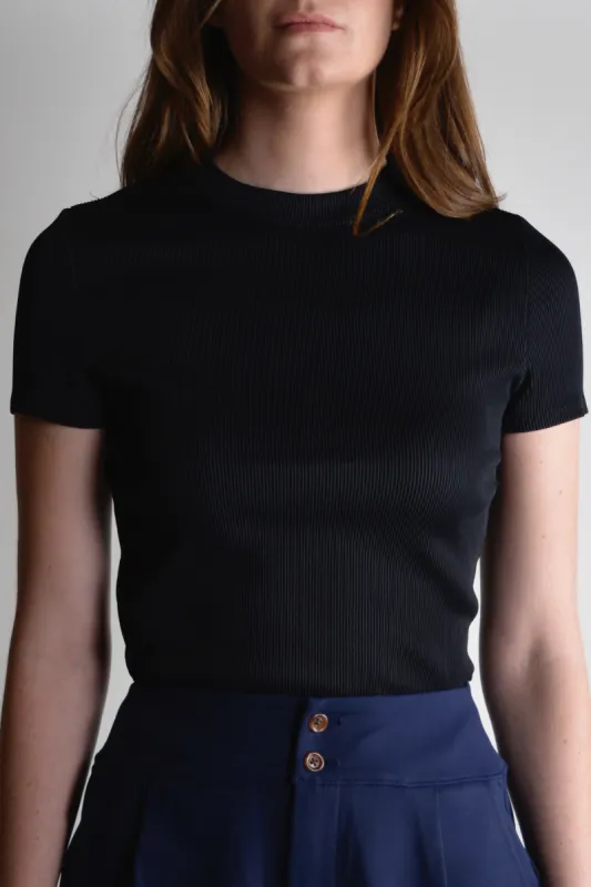 THE BRIDGETTE TEE NOIR sold by The Garde
