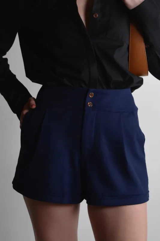 THE KELLY SHORTS NAVY sold by The Garde