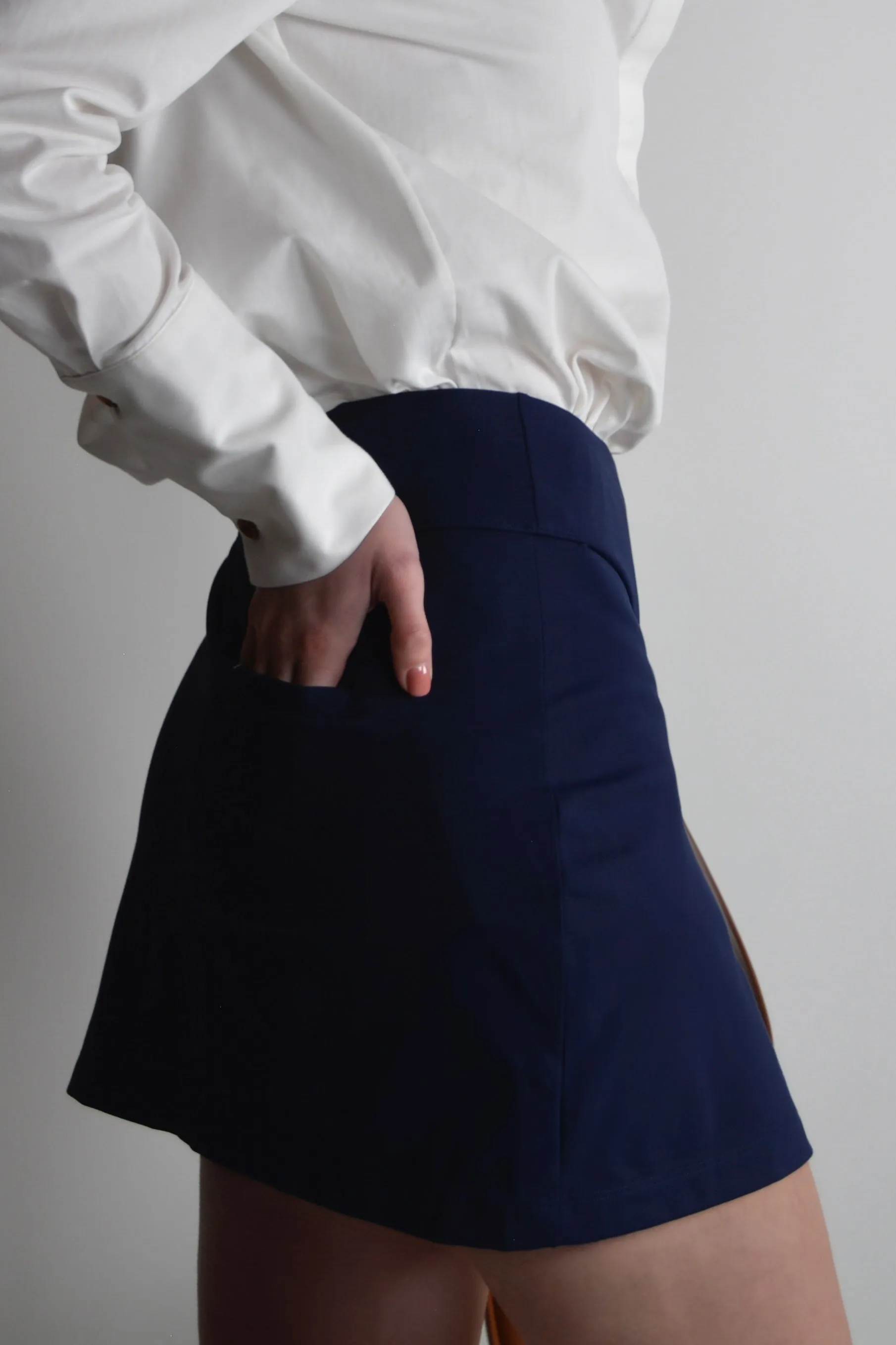 THE JANE SKIRT NAVY sold by The Garde product image thumbnail 3