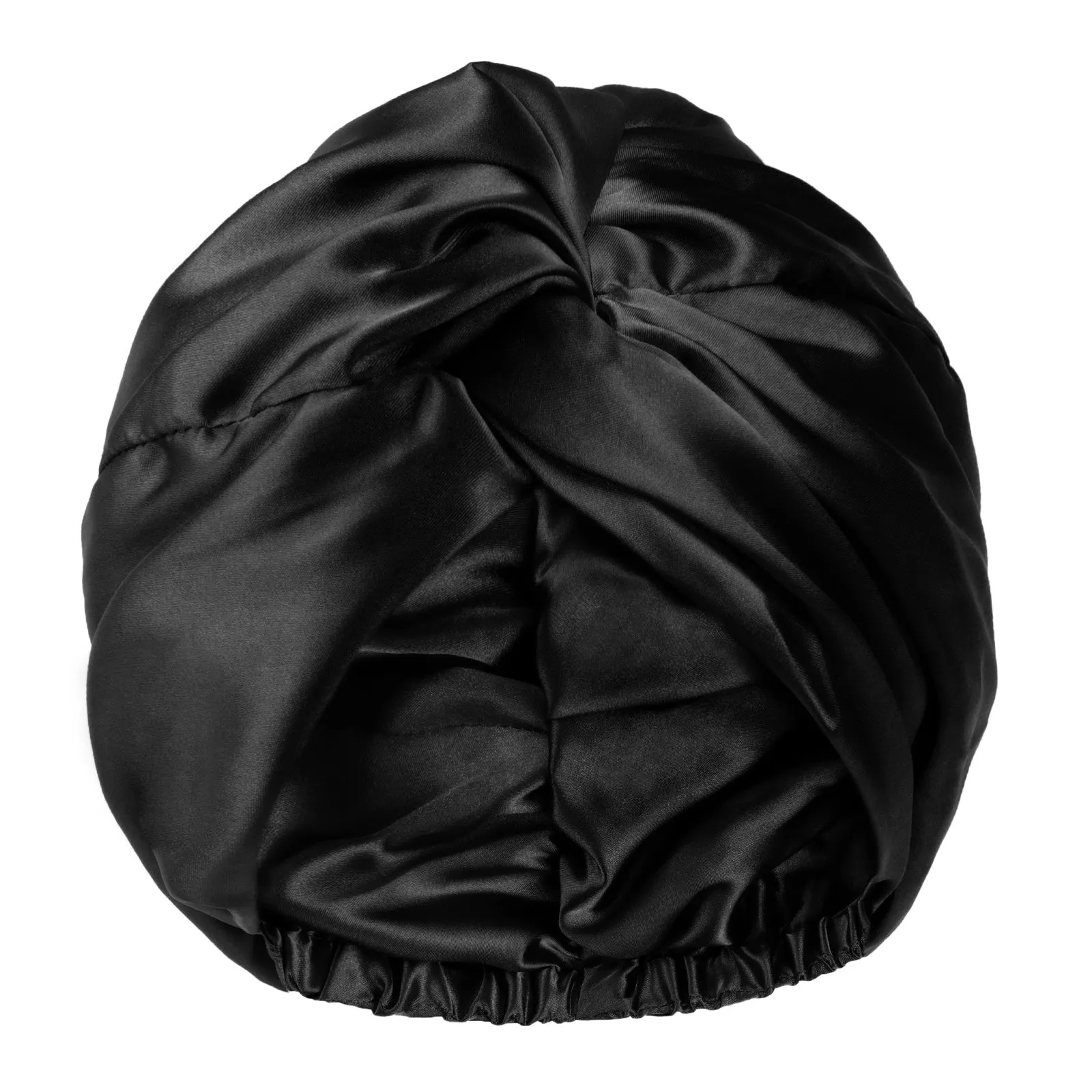 Butter Satin Knotted Turban | Black sold by YANIBEST