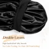 Double Layer Butter Satin Bonnet | Black sold by YANIBEST