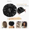 Double Layer Butter Satin Bonnet | Black sold by YANIBEST