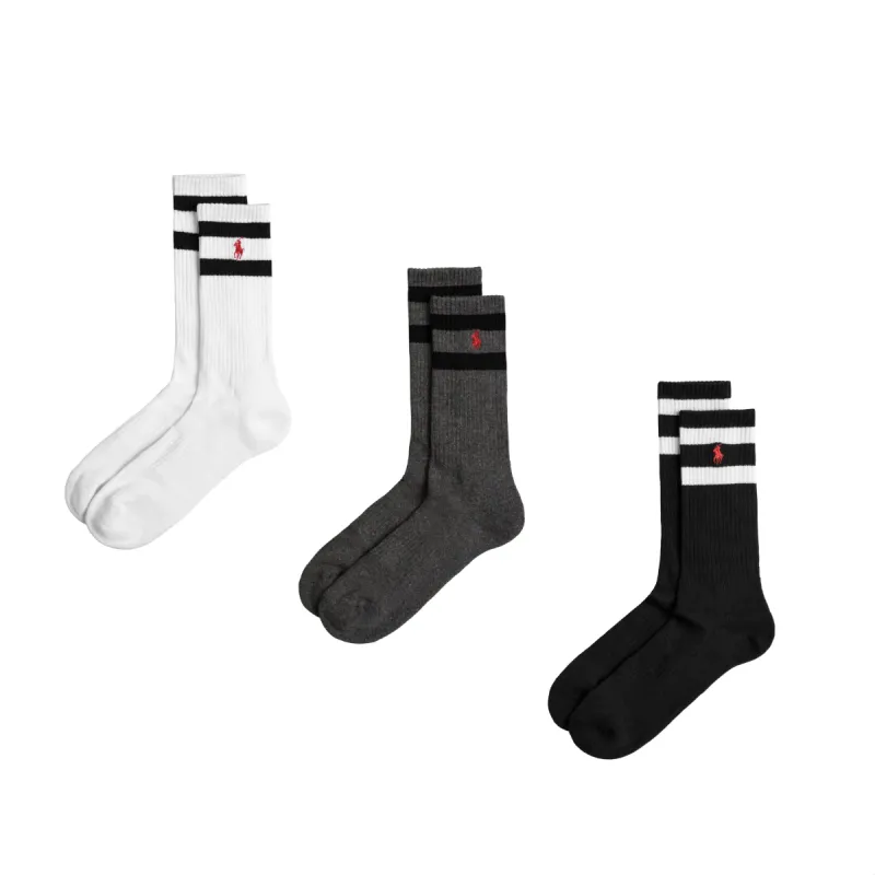 Polo Ralph Lauren	Classic Stripe Crew 3 Pack sold by Asphalt Gold