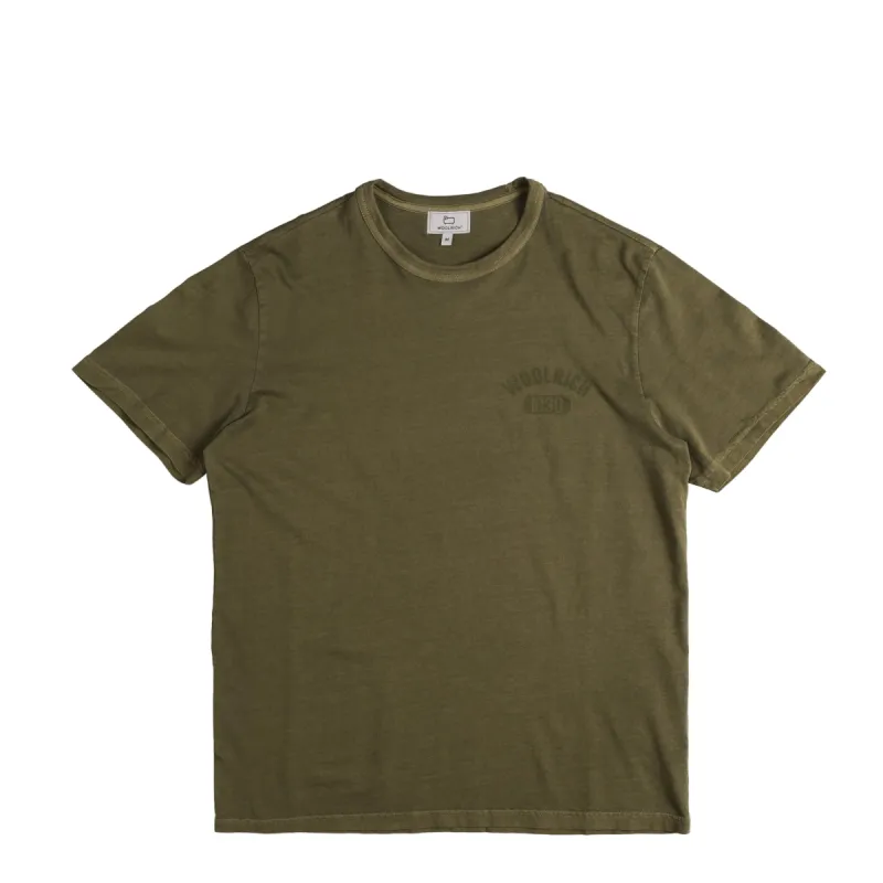 Woolrich Garment Dyed Logo T-Shirt sold by Asphalt Gold