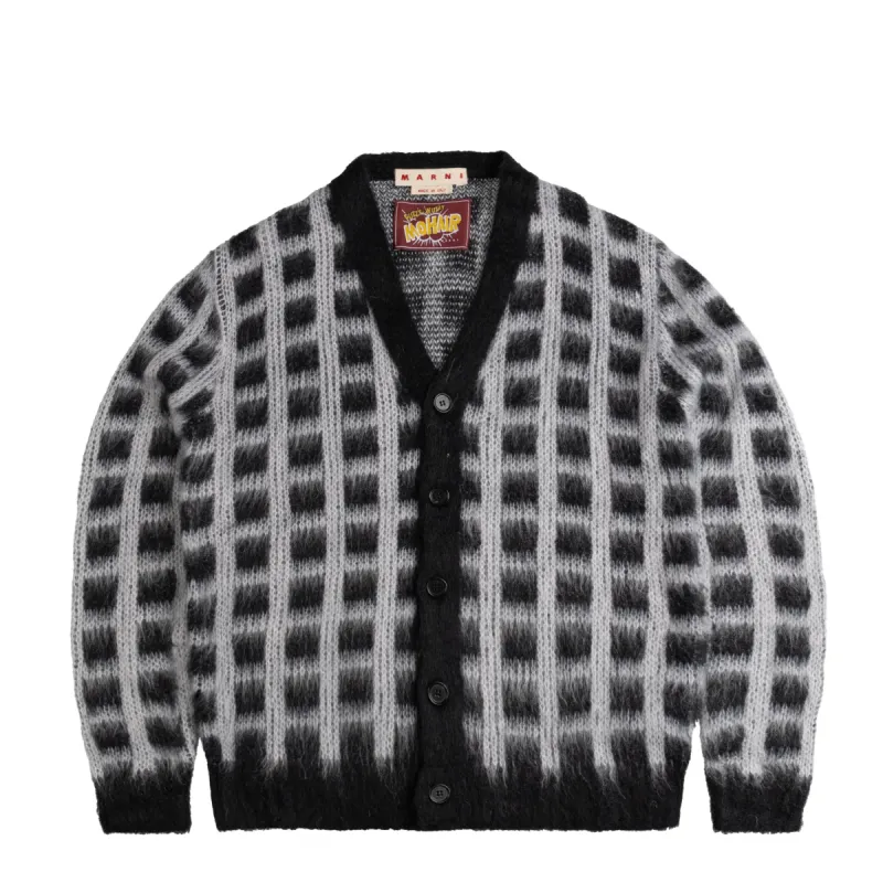 Marni Brushed Check Fuzzy Wuzzy Cardigan sold by Asphalt Gold