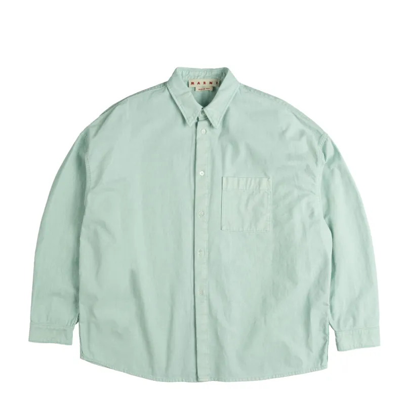 Marni Garment Dyed Flock Denim Shirt sold by Asphalt Gold