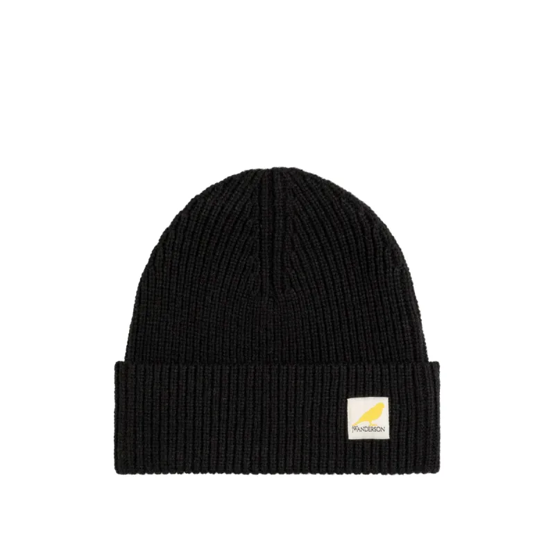 JW Anderson	Logo Patch Beanie sold by Asphalt Gold