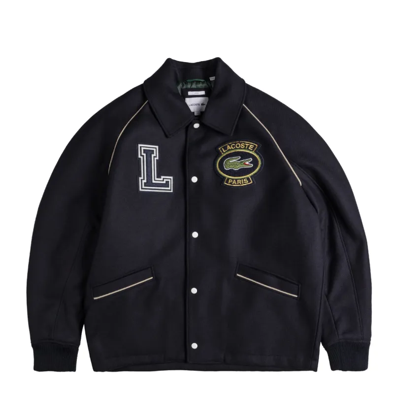 Lacoste Premium Wool Varsity Badge Jacket sold by Asphalt Gold