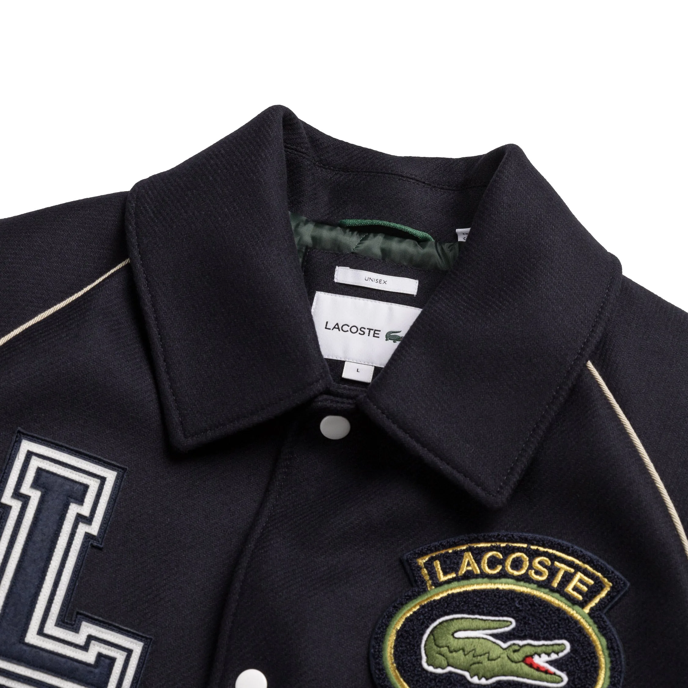 Lacoste Premium Wool Varsity Badge Jacket sold by Asphalt Gold product image thumbnail 4