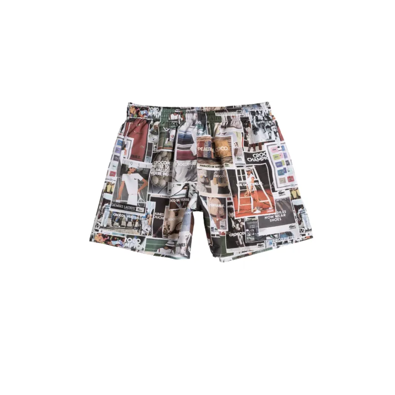 Lacoste 70’s Print Swim Trunks sold by Asphalt Gold