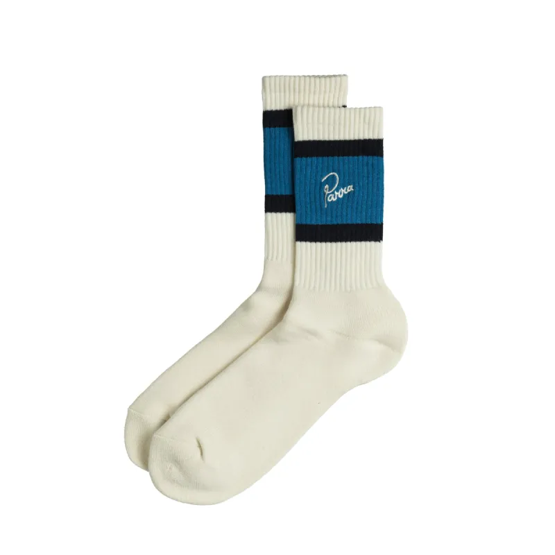 By Parra Script Logo Crew Socks sold by Asphalt Gold