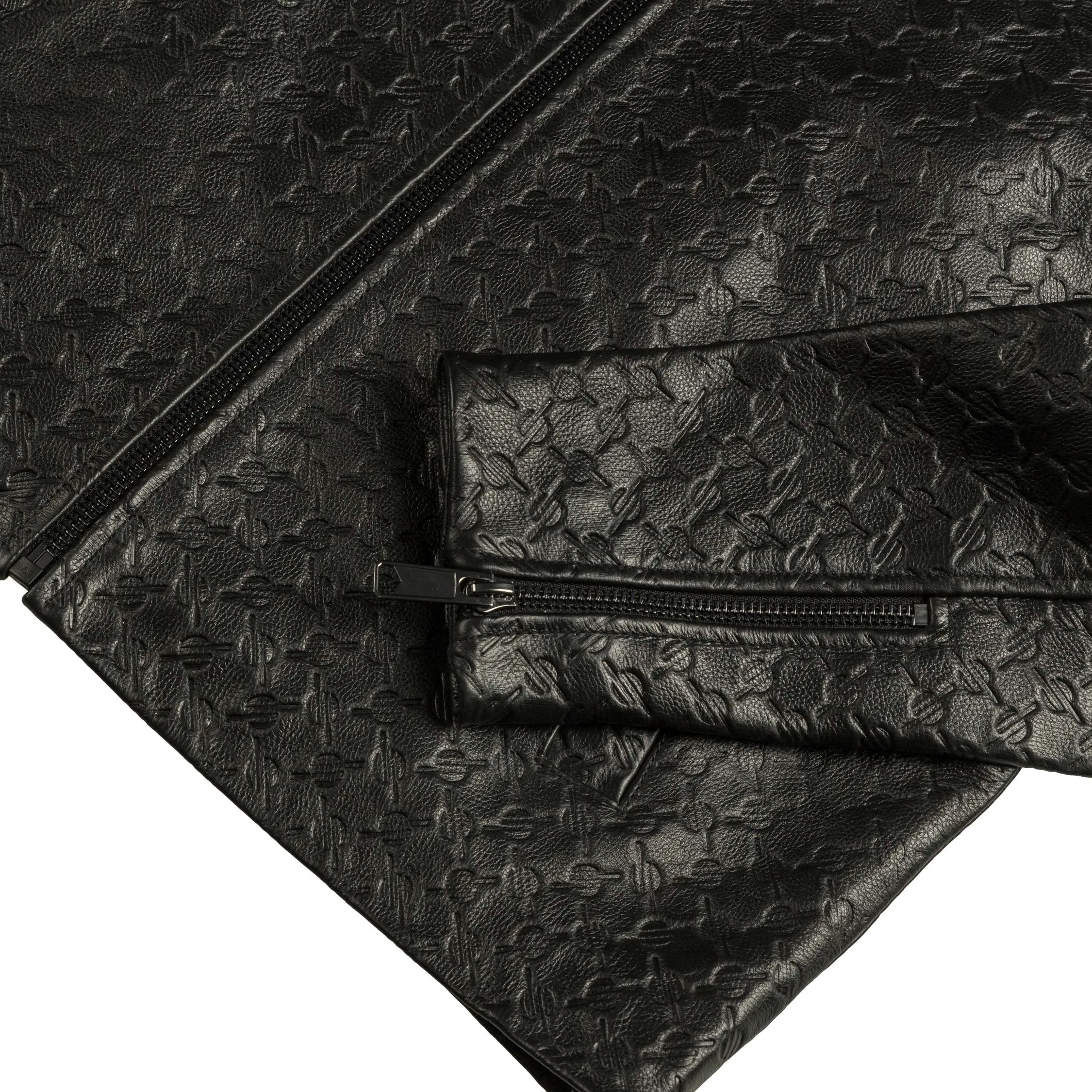 Daily Paper Silence Monogram Leather Jacket sold by Asphalt Gold product image thumbnail 4