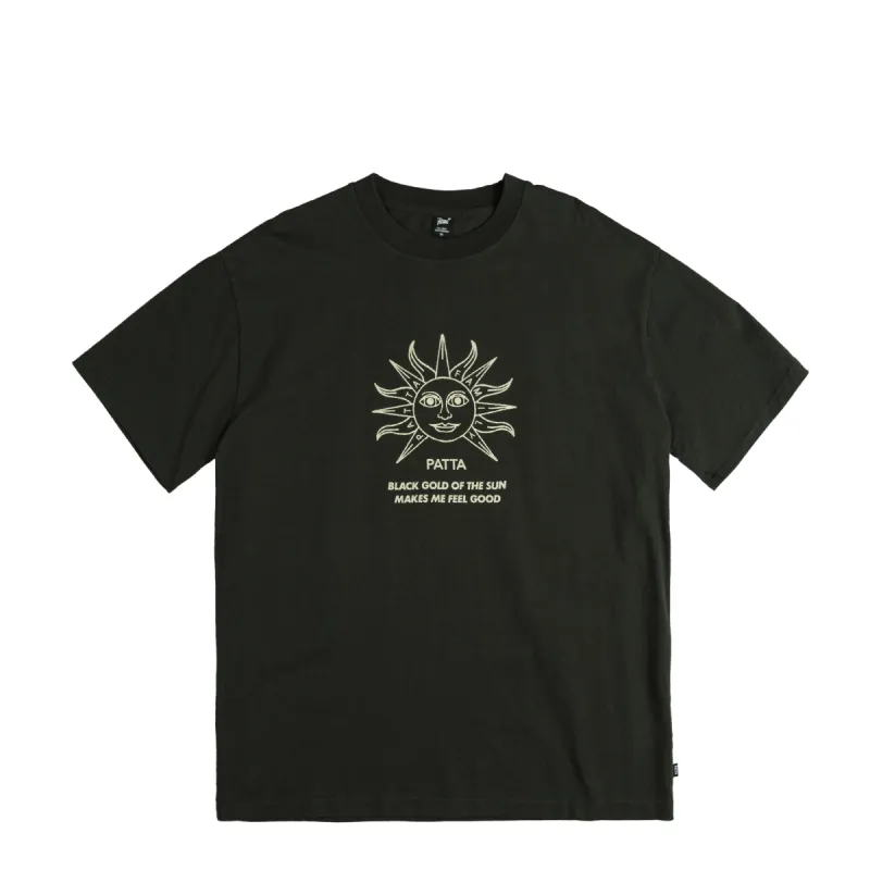 Patta Black Gold Sun T-Shirt sold by Asphalt Gold