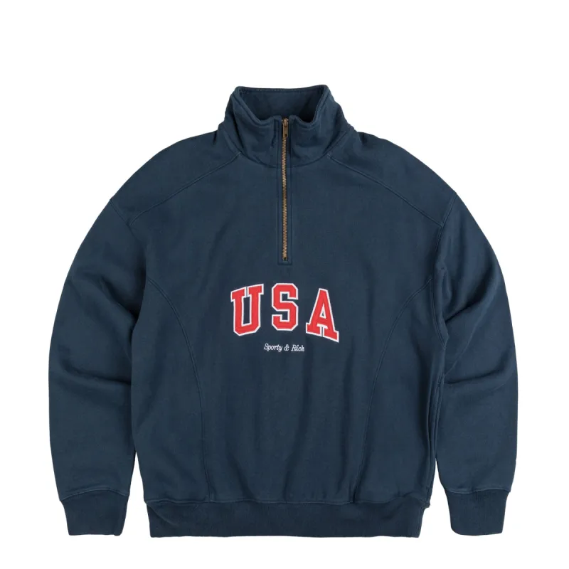 Sporty & Rich USA Quarter Zip sold by Asphalt Gold