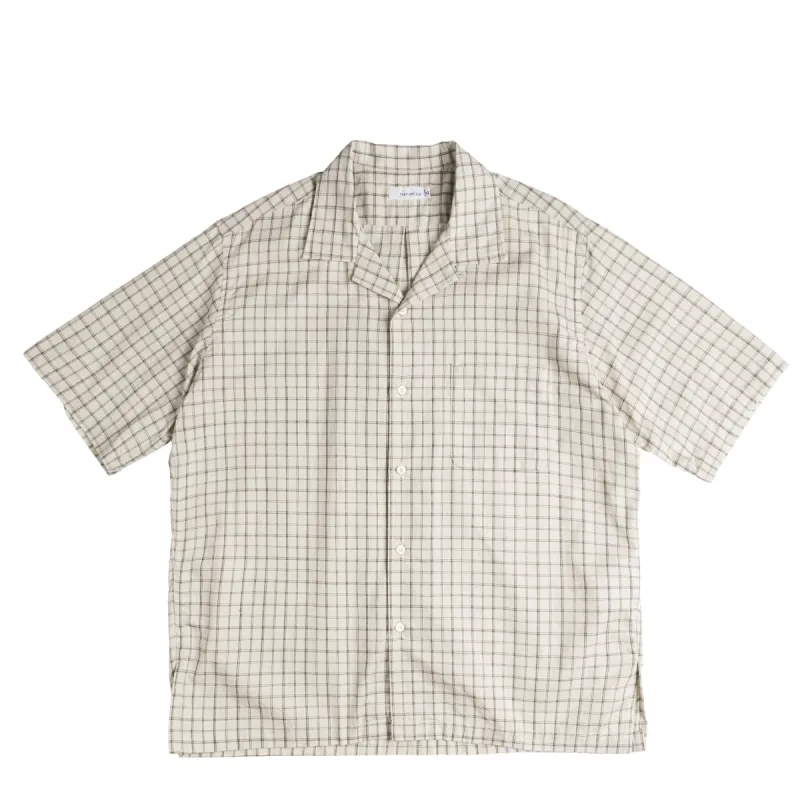 Nanamica Open Collar Panama Plaid Shortsleeve Shirt sold by Asphalt Gold