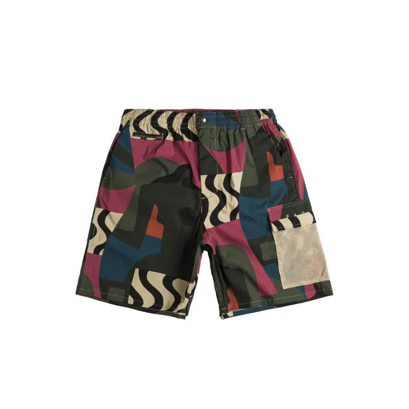 By Parra Distorted Ripstop Camo Shorts sold by Asphalt Gold