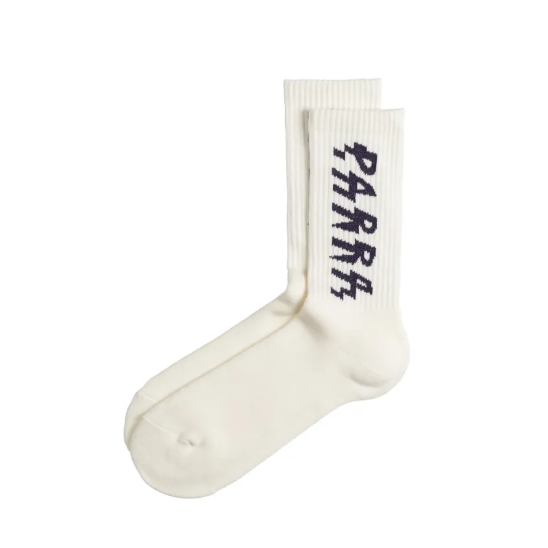 By Parra Spiked Logo Crew Socks sold by Asphalt Gold
