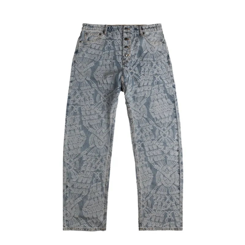 Daily Paper Settle Macrame Denim Pants sold by Asphalt Gold