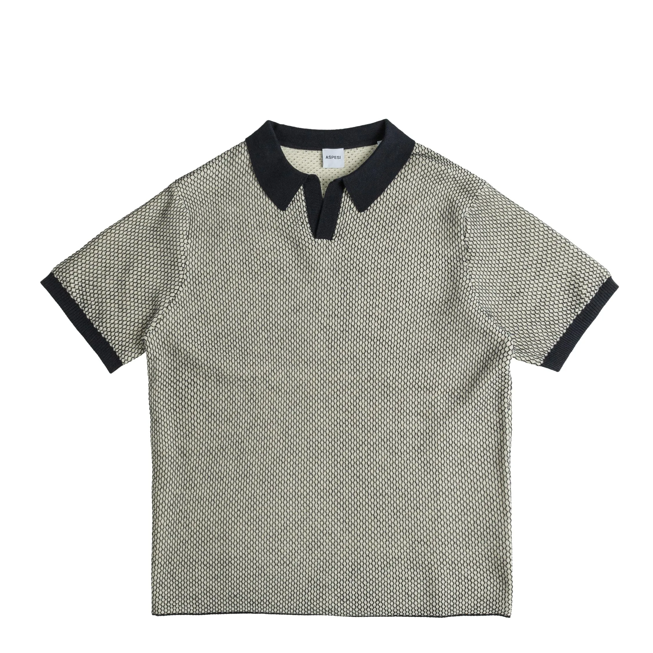 ASPESI Short Sleeve Knitted Polo Shirt sold by Asphalt Gold