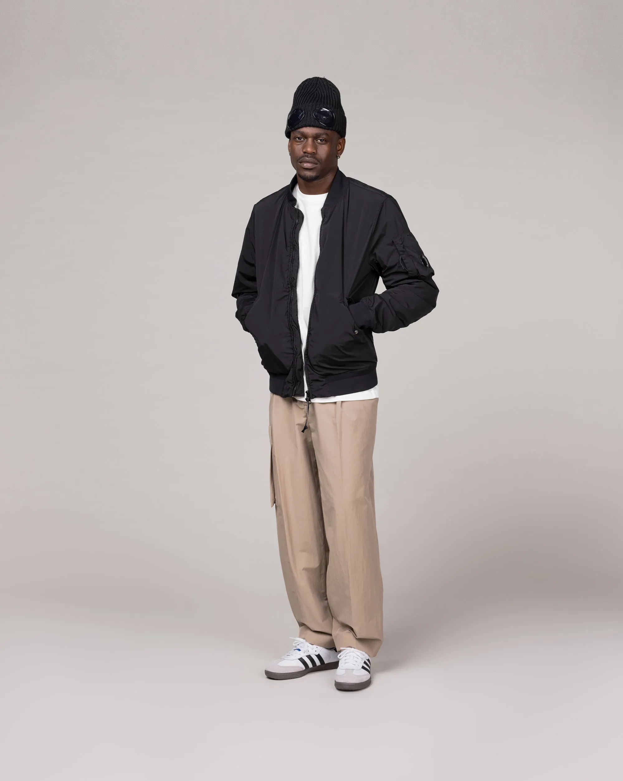 C.P. Company Extra Fine Merino Wool Goggle Beanie sold by Asphalt Gold product image thumbnail 2