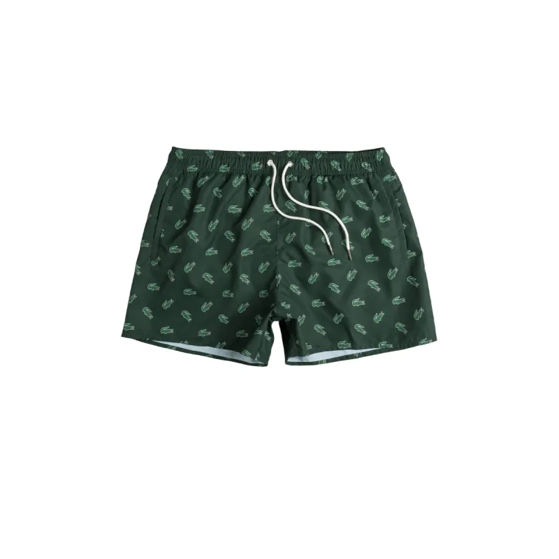 Lacoste Crocodile Print Swim Trunks sold by Asphalt Gold