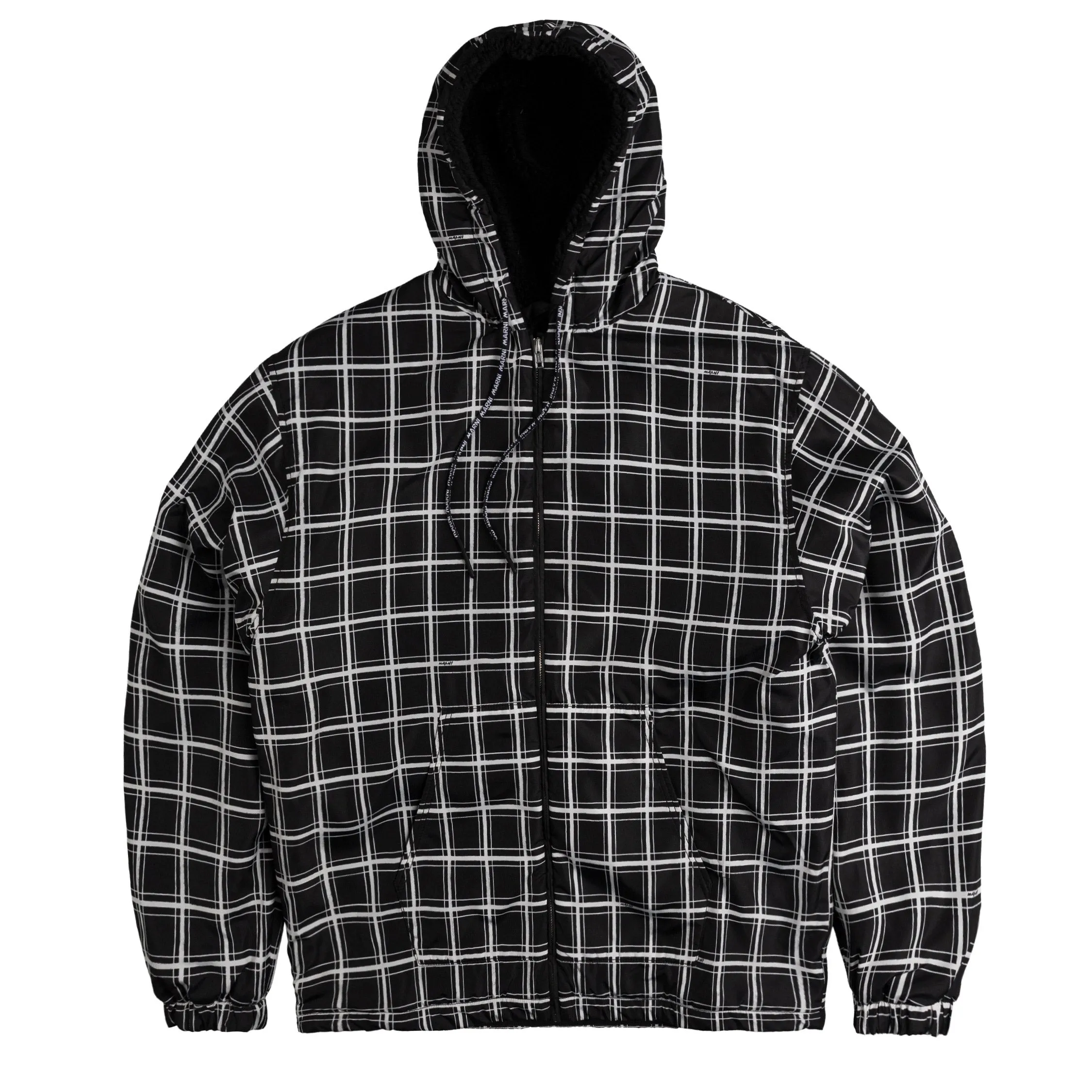 Marni Big Check Nylon Fleece Jacket sold by Asphalt Gold