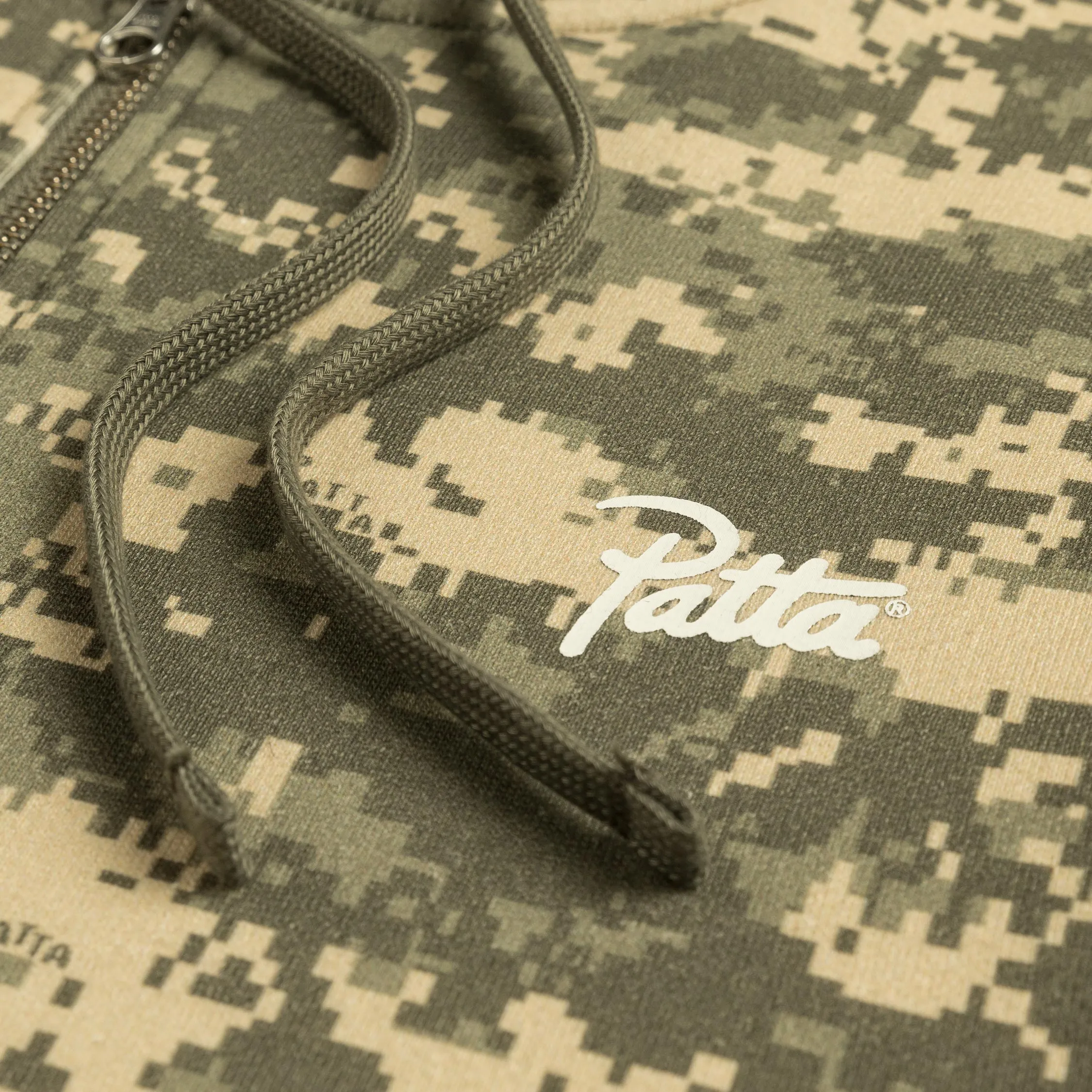 Patta Digi Camo Waffle Zip Hooded Sweater sold by Asphalt Gold product image thumbnail 3