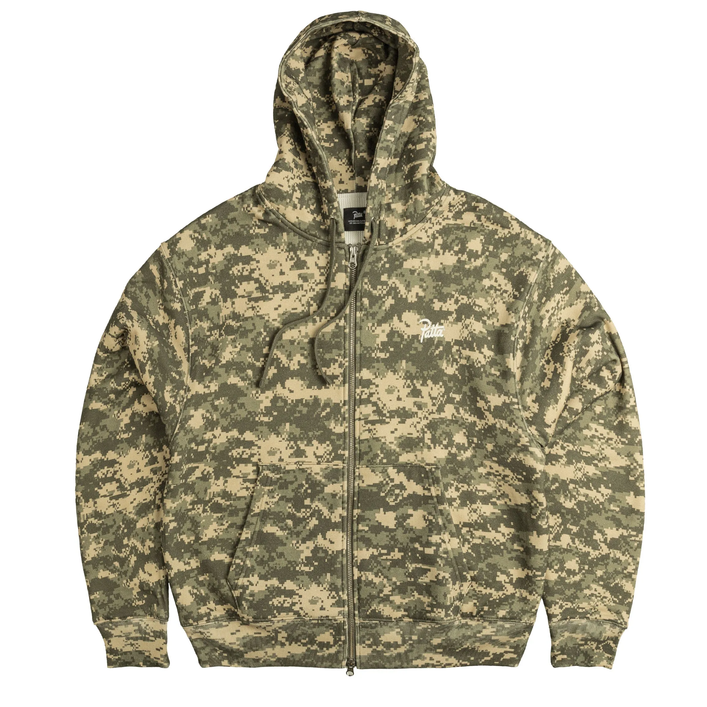 Patta Digi Camo Waffle Zip Hooded Sweater sold by Asphalt Gold