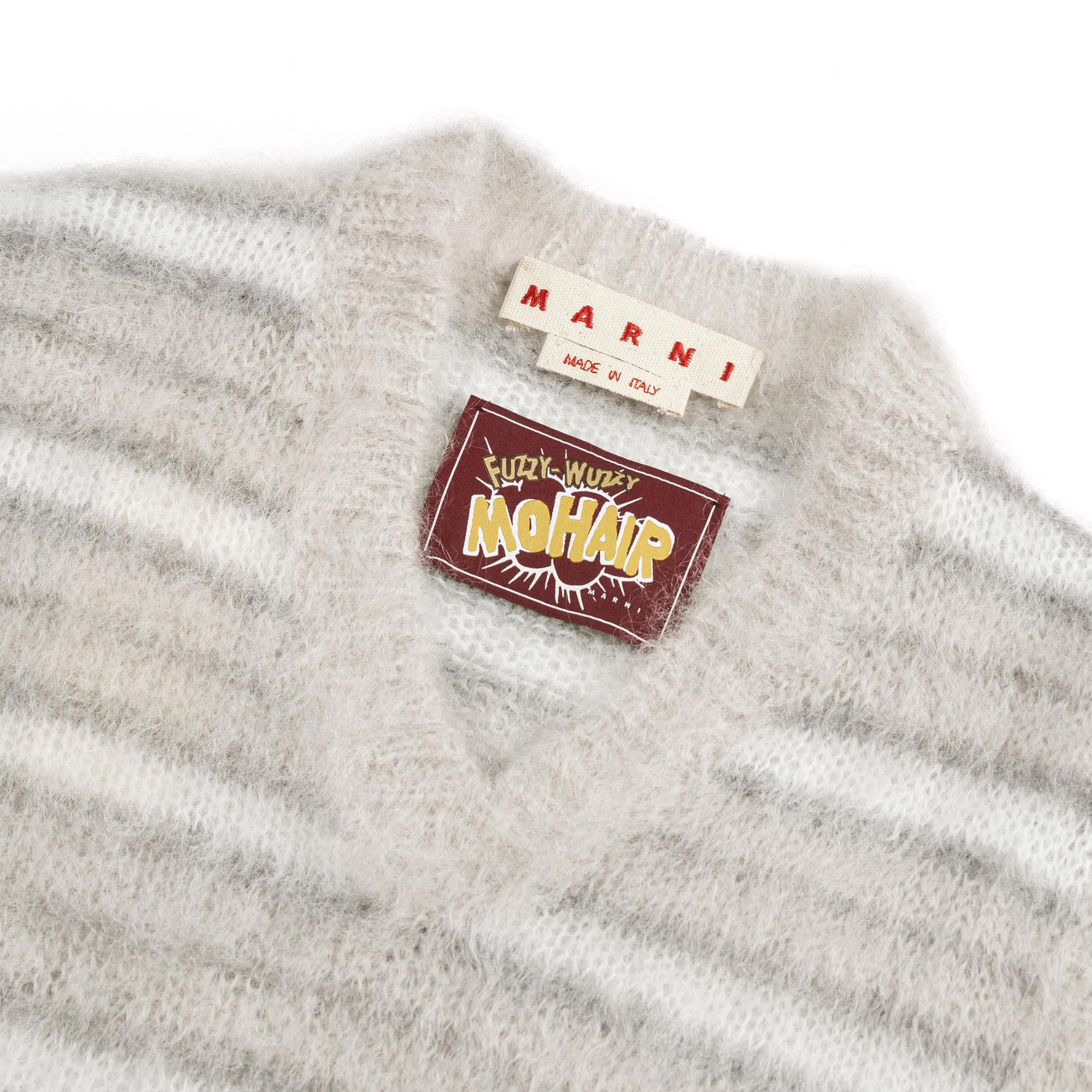 Marni Cream Striped Mohair Vest sold by Asphalt Gold product image thumbnail 2