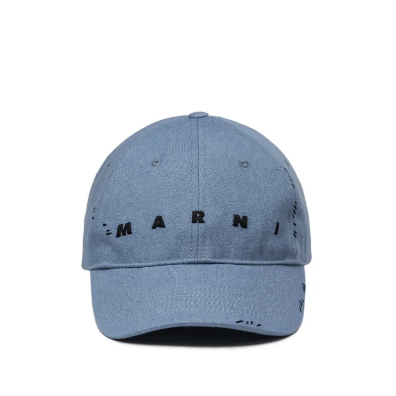 Marni Lightweight Colored Denim Cap sold by Asphalt Gold