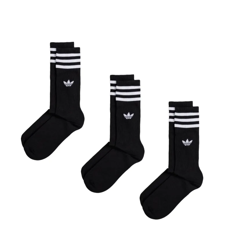 Adidas Solid Crew Socks 3 Pack sold by Asphalt Gold