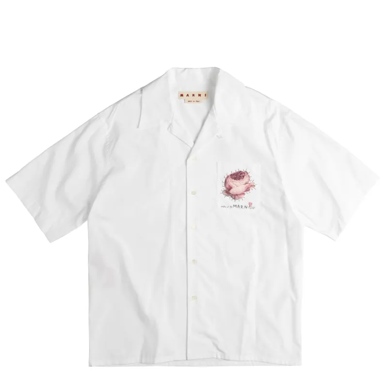 Marni Bowling Shirt With Flower Patch sold by Asphalt Gold