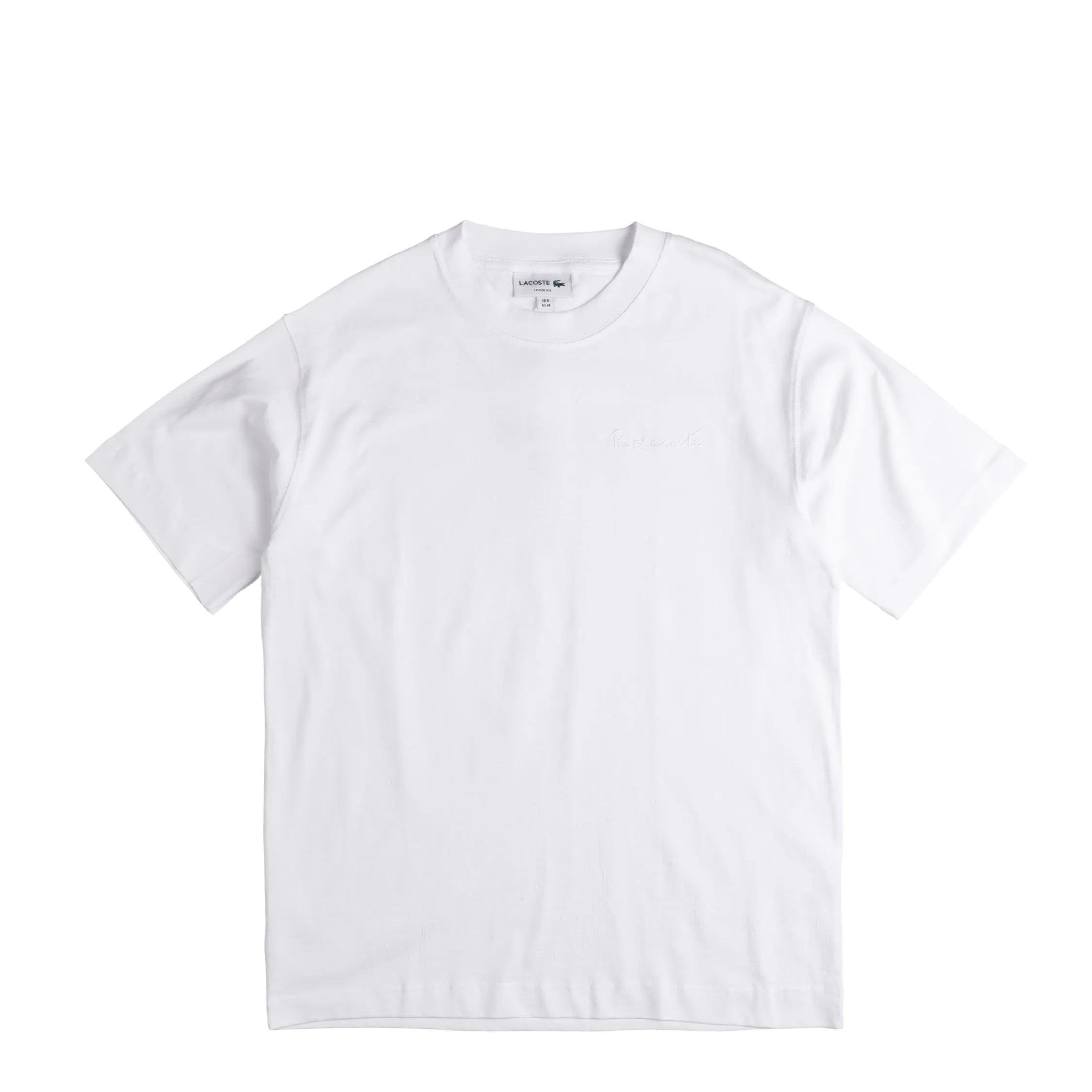 Lacoste Loose Fit Heavy Cotton Embroidery T-Shirt sold by Asphalt Gold