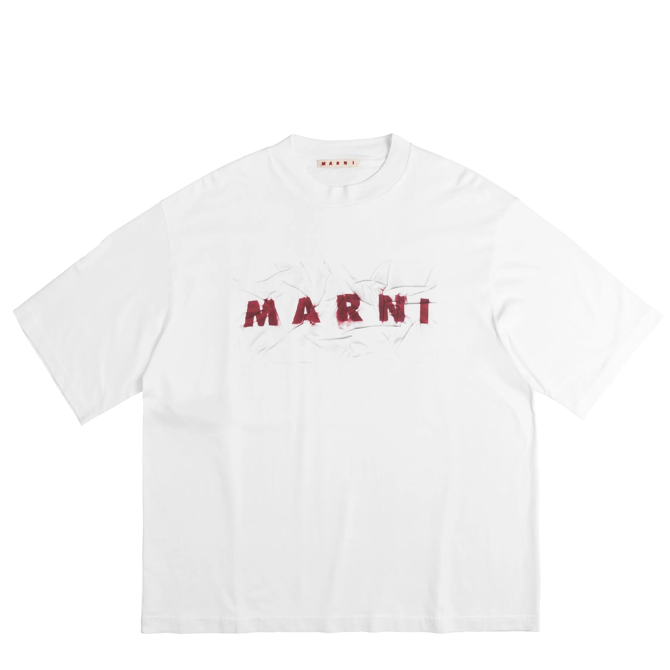 Marni Wrinkled Logo T-Shirt sold by Asphalt Gold