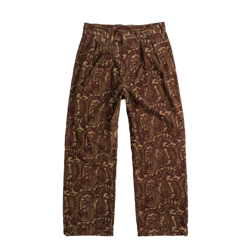 Beams Plus 2 Pleats Trousers Corduroy Print sold by Asphalt Gold
