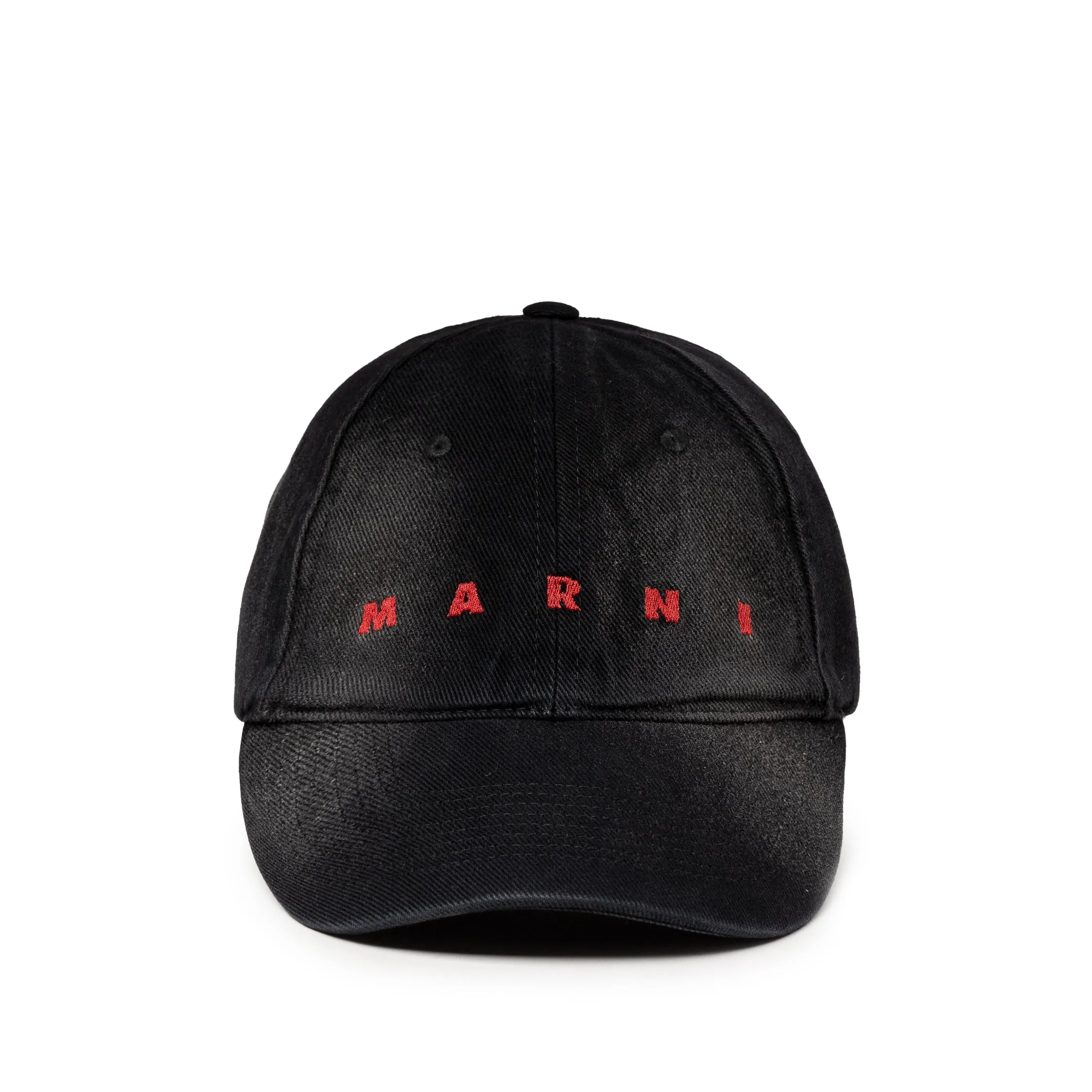 Marni Bleached Cotton Bull Denim Cap sold by Asphalt Gold