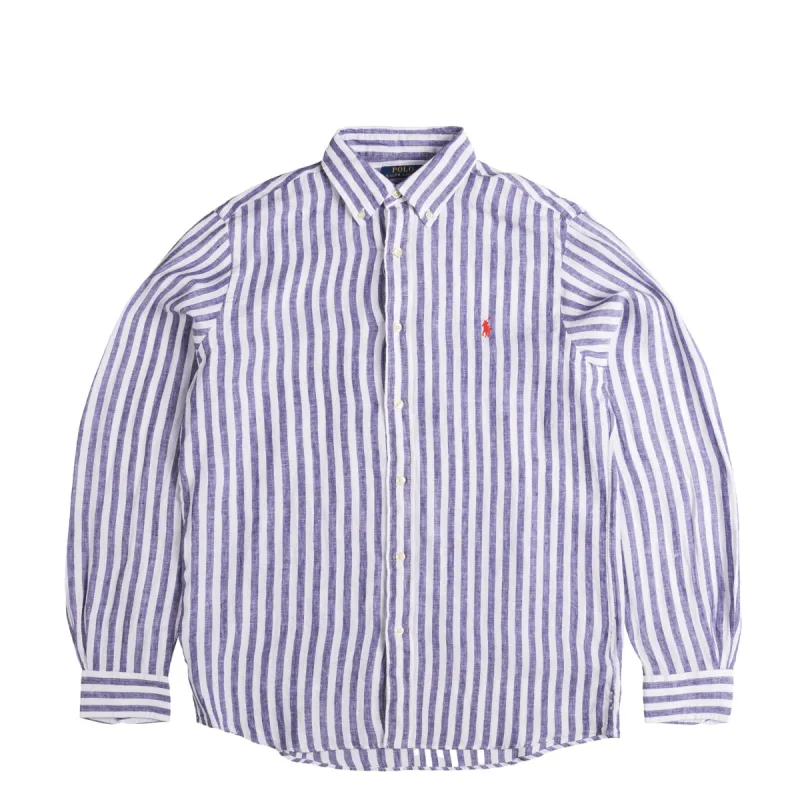 Polo Ralph Lauren Custom Fit Striped Linen Shirt sold by Asphalt Gold