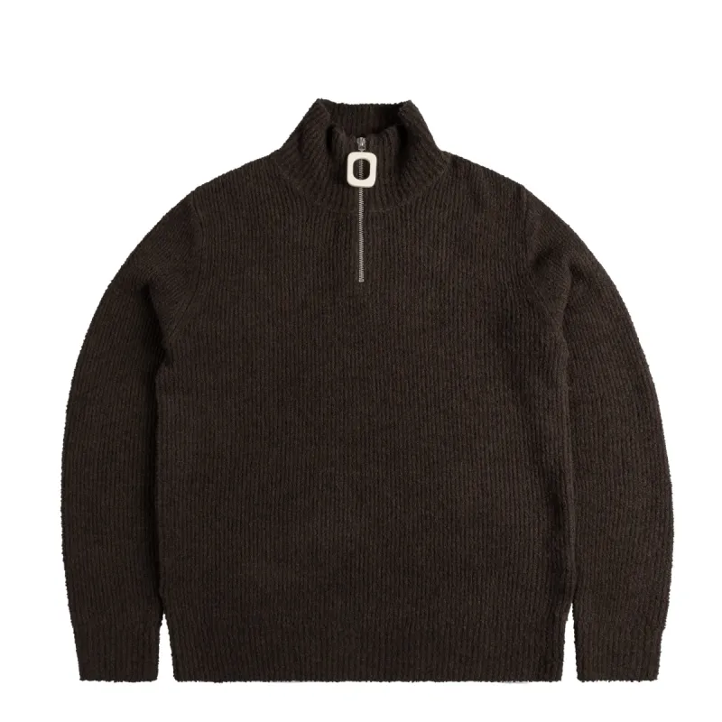 JW Anderson Boucle Henley Jumper sold by Asphalt Gold