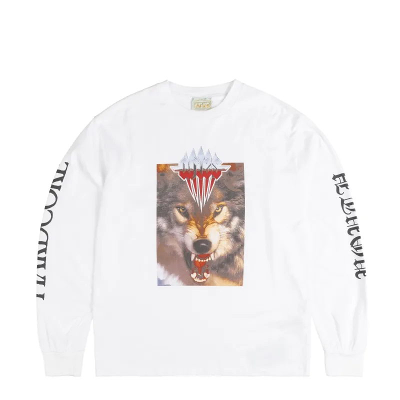 Aries Wolf Longsleeve Tee sold by Asphalt Gold