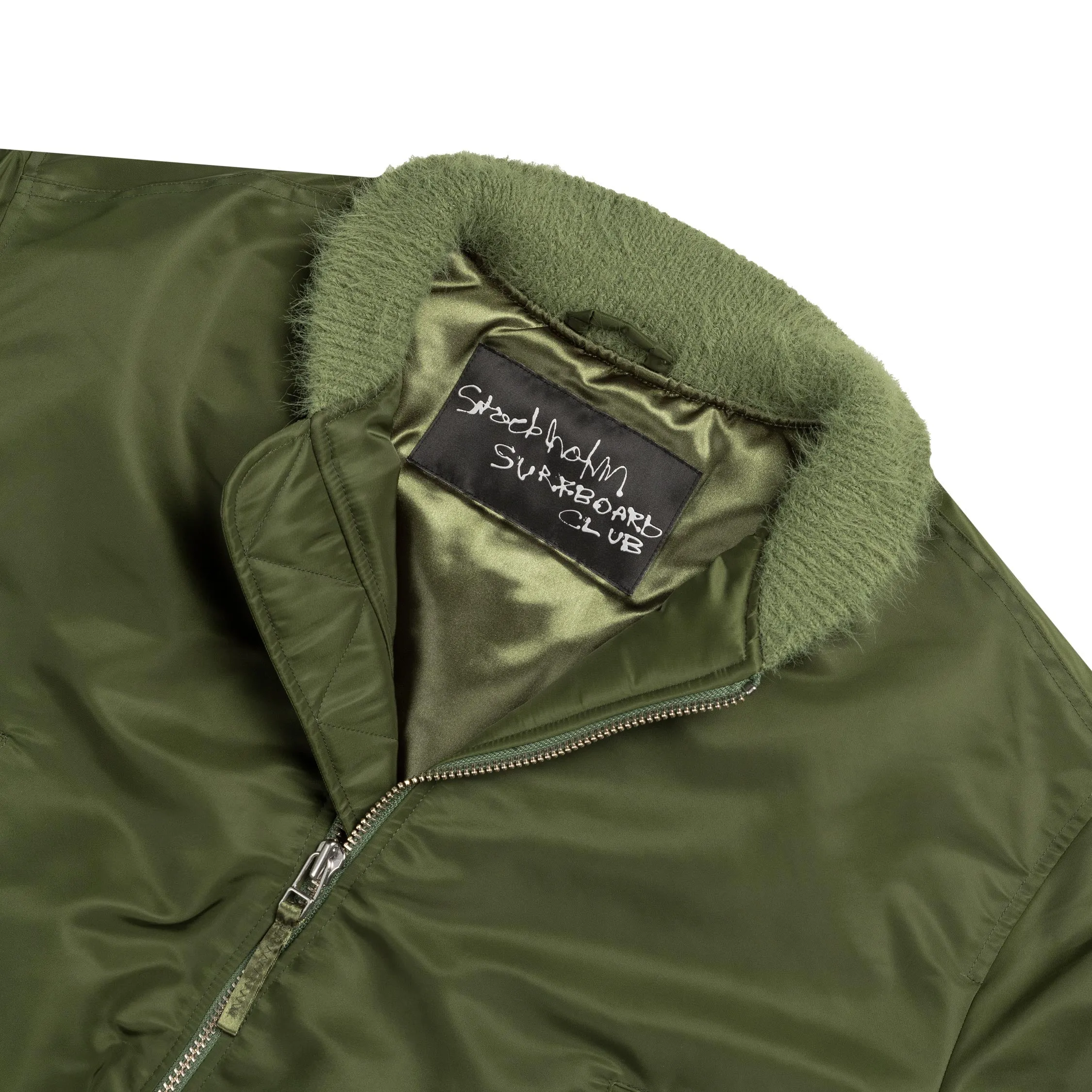 Stockholm Surfboard Club Nylon Bomber Jacket sold by Asphalt Gold product image thumbnail 3