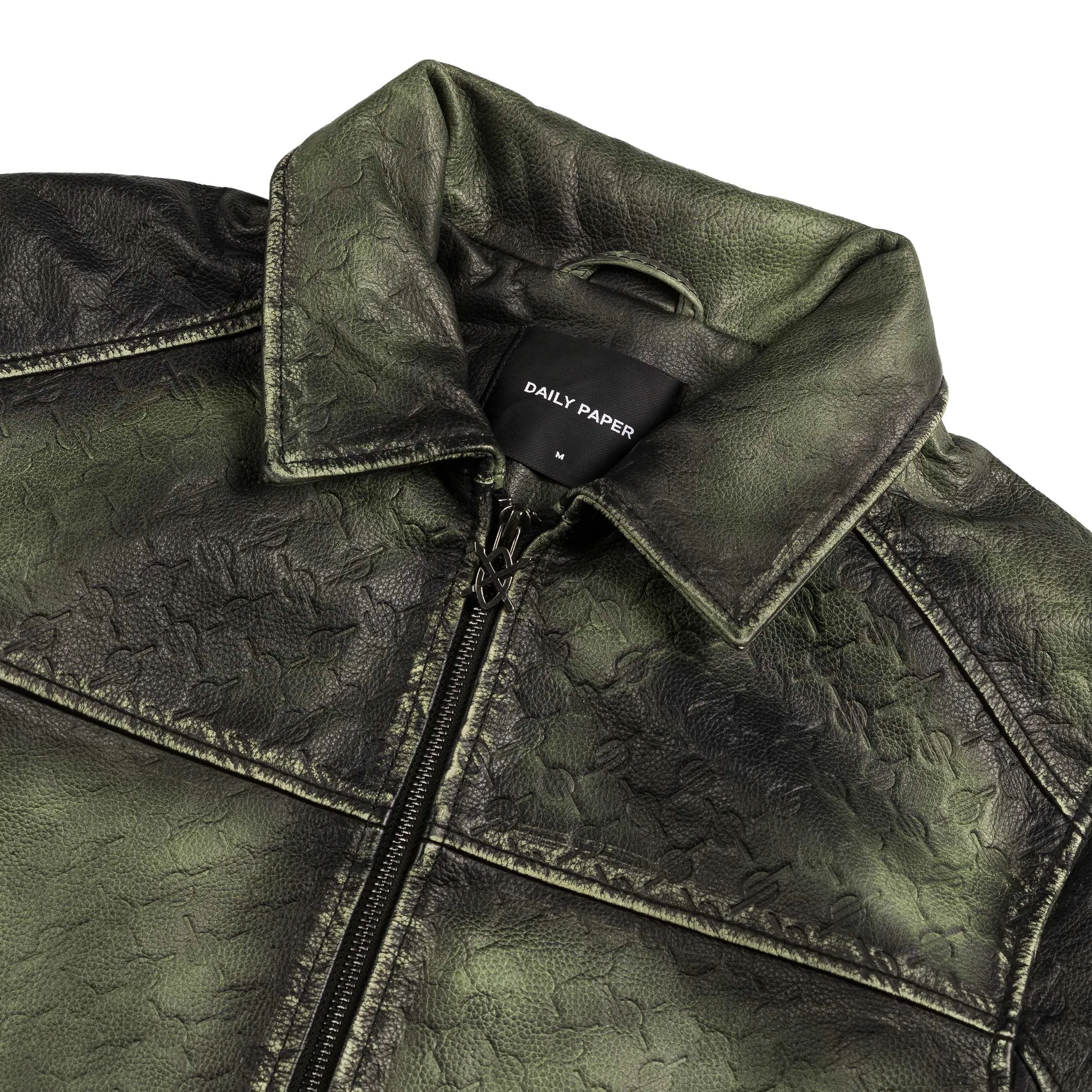 Daily Paper Silence Monogram Leather Jacket sold by Asphalt Gold product image thumbnail 3