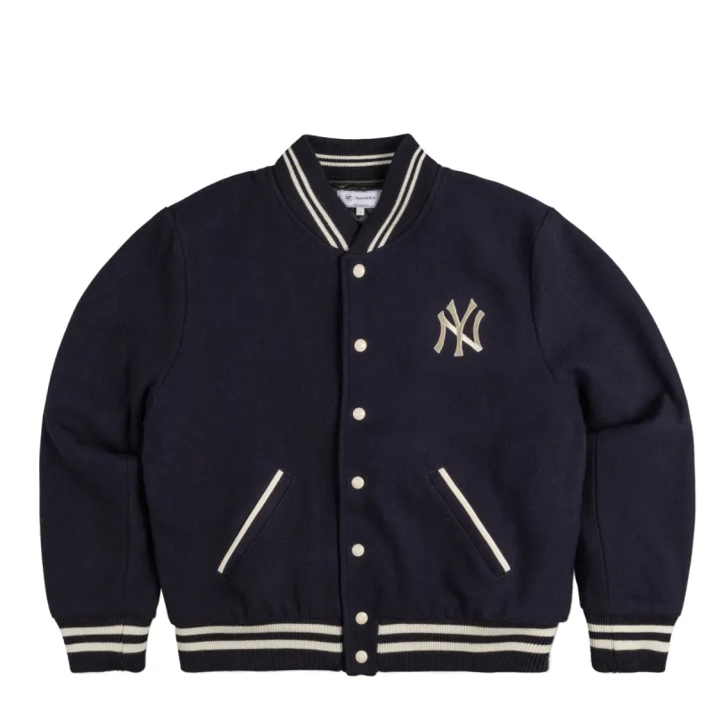 Sporty & Rich x  '47 & The New York Yankees Serif Varsity Jacket sold by Asphalt Gold