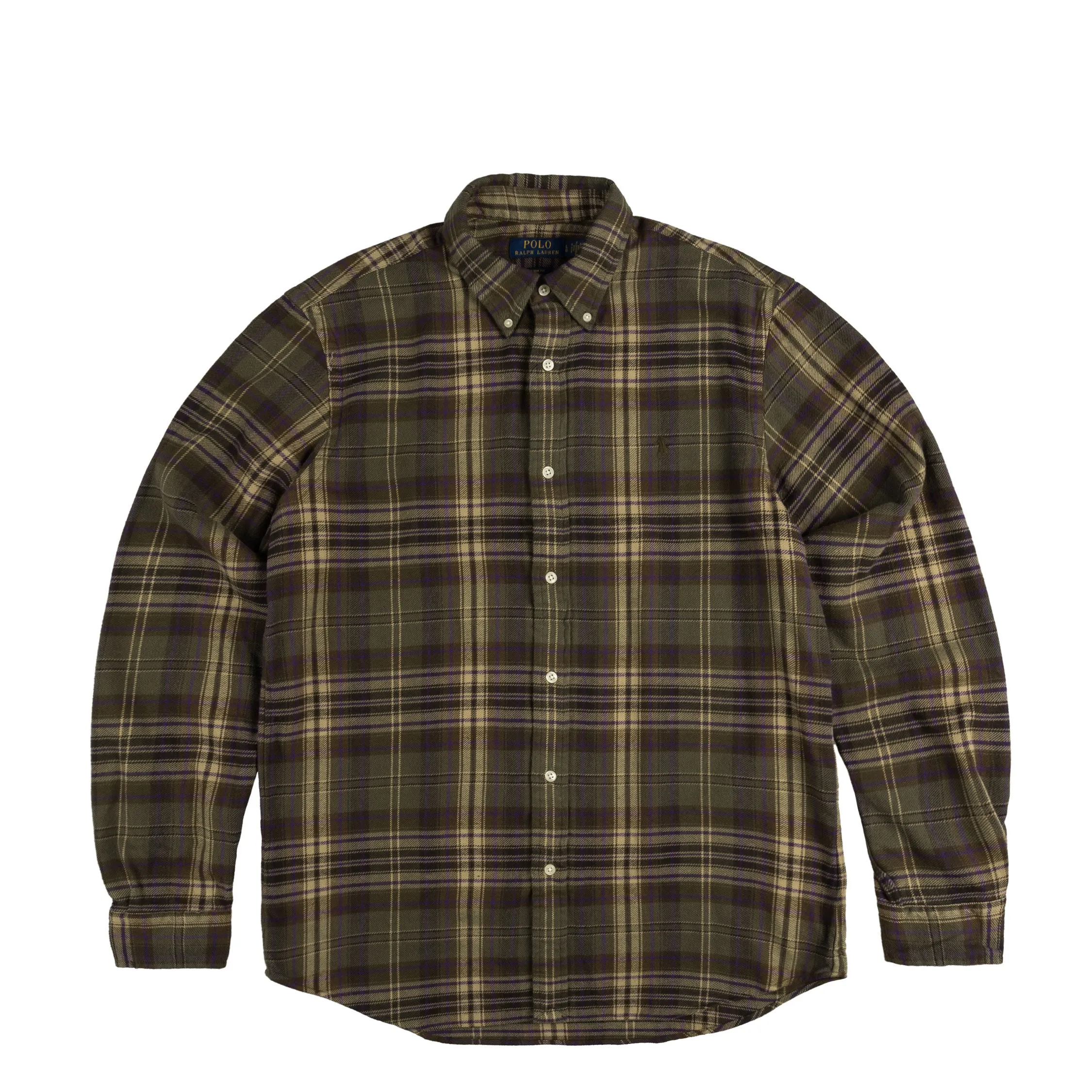 Polo Ralph Lauren Custom Fit Plaid Brushed Flannel Shirt sold by Asphalt Gold