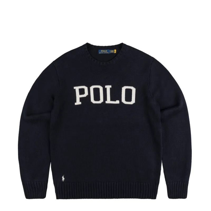 Polo Ralph Lauren Logo-Intarsia Cotton Jumper sold by Asphalt Gold