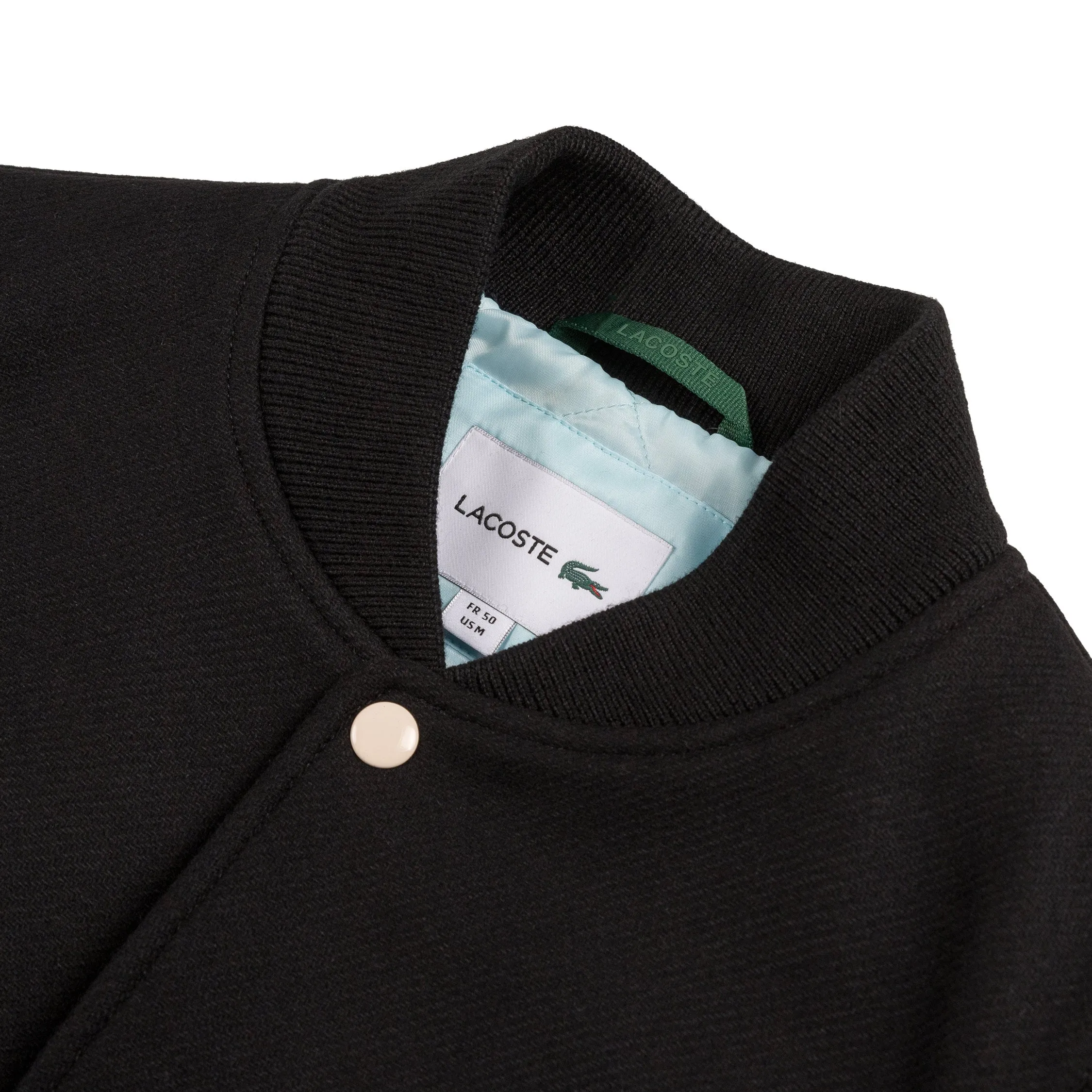 Lacoste Wool Contrast Badge Varsity Jacket sold by Asphalt Gold product image thumbnail 2